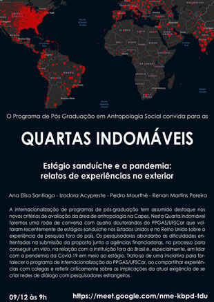 Quartas Indomáveis vai ter roda de conversa sobre estágio sanduíche e pandemia