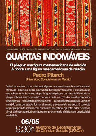 Quartas Indomáveis – Pedro Pitarch (Universidad Complutense de Madrid)