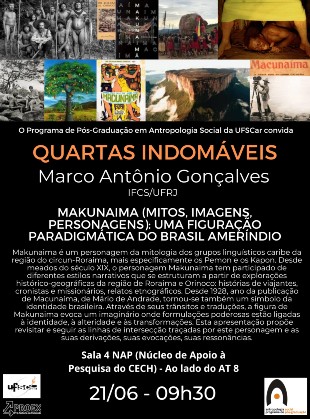 Quartas Indomáveis – Marco Antônio Gonçalves – 21/06 – 9h30