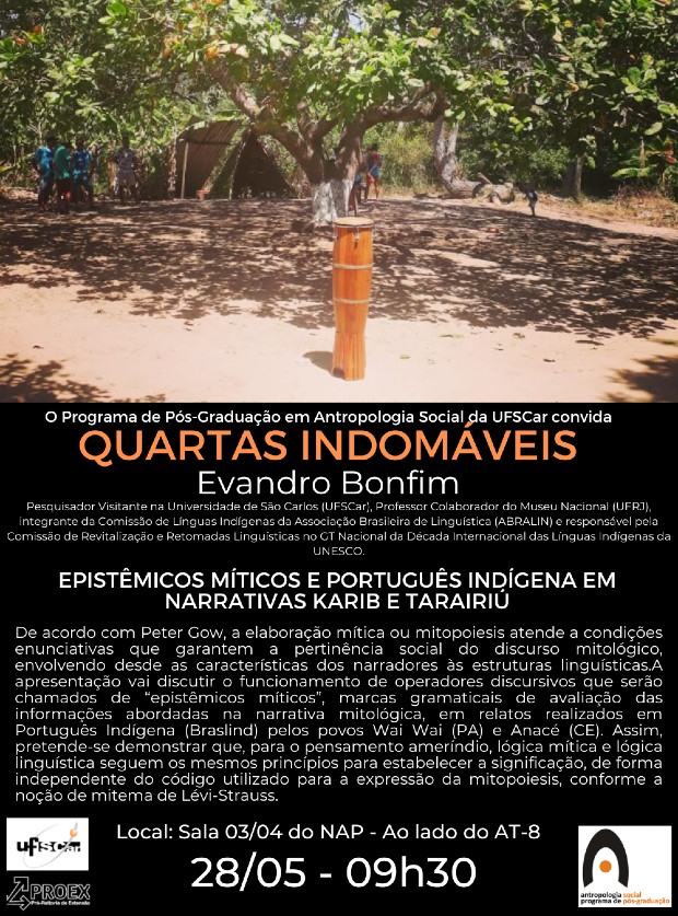 Quartas Indomáveis – Evandro Bonfim – 28/05 – 09h30