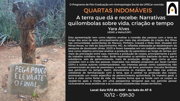 Divulgação – Quartas Indomáveis – Yara Alves – 10/12, às 09h30