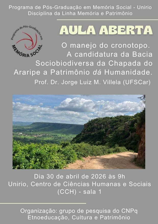 O manejo do cronotopo. A candidatura da Bacia Sociobiodiversa da Chapada do Araripe a Patrimônio dá Humanidade